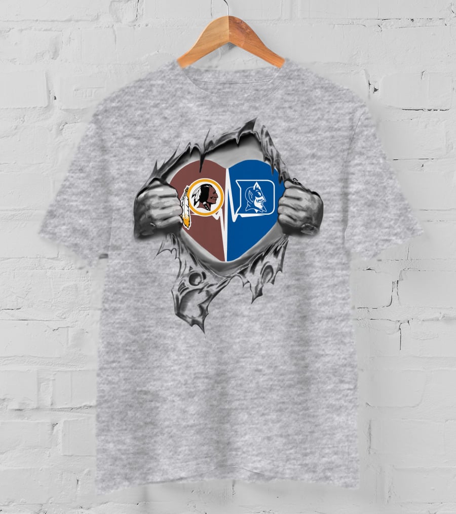 Redskins Heart And Duke Blue Devils Loyalty T-Shirt