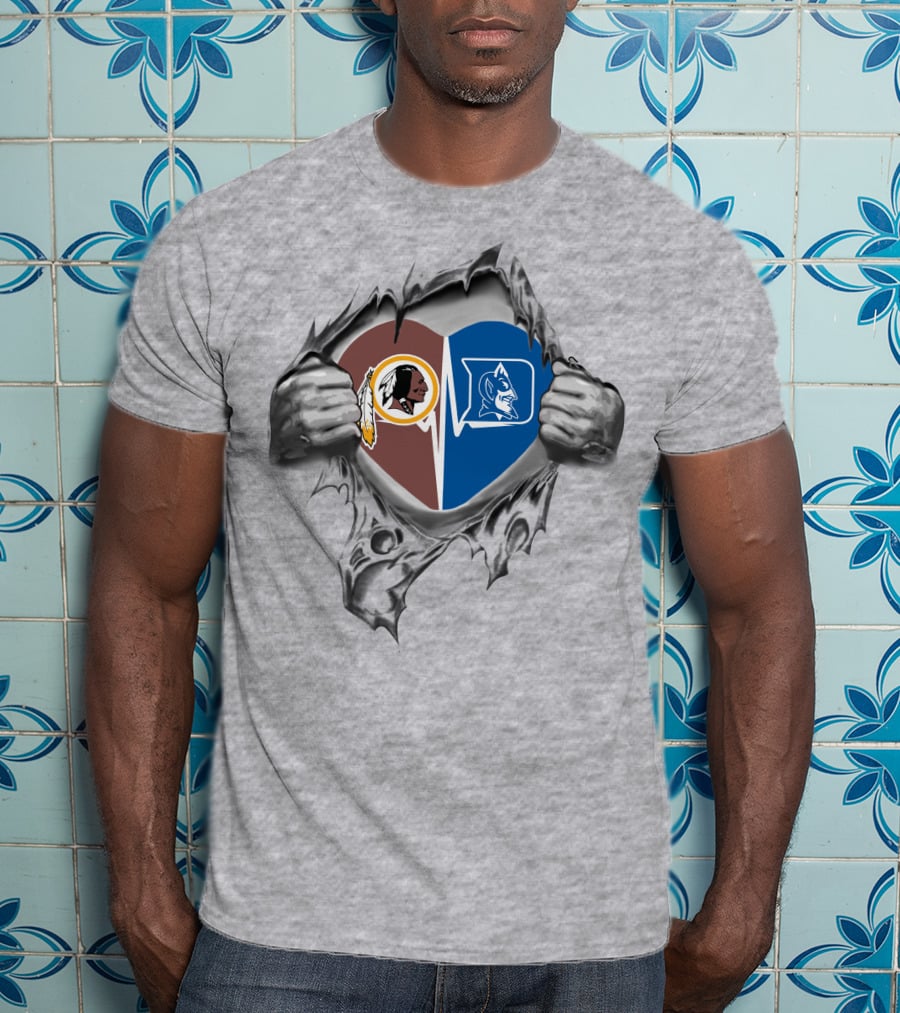 Redskins Heart And Duke Blue Devils Loyalty T-Shirt