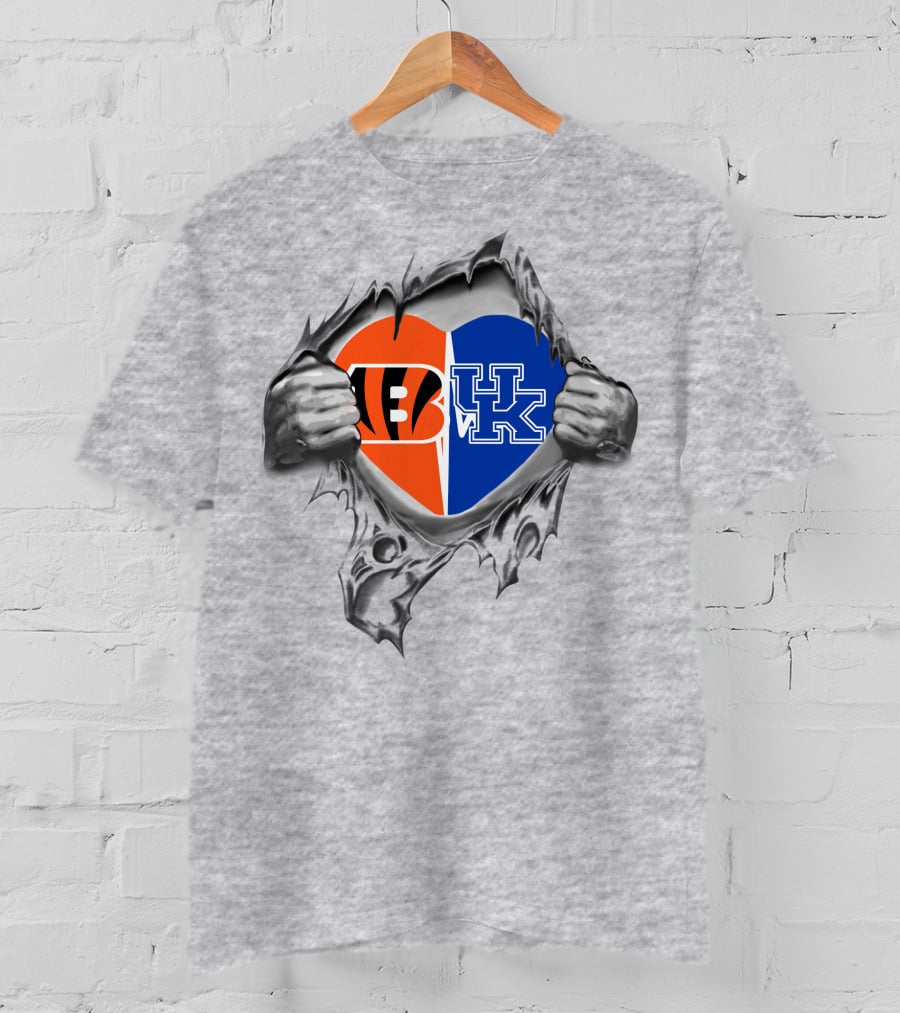 Bengals UK Kentucky Heart Split T-Shirt