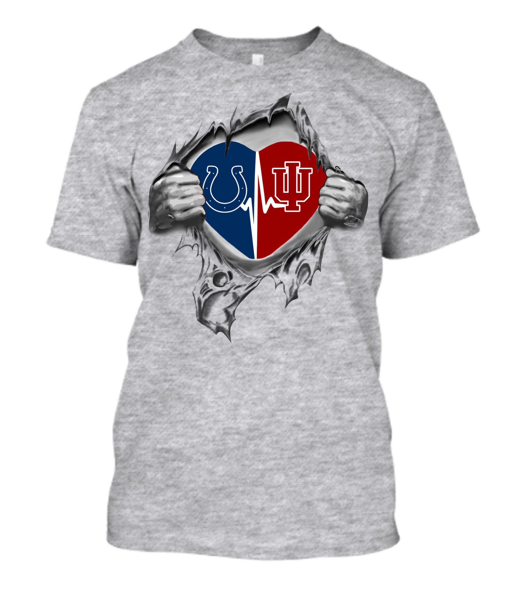 Colts IU Heartbeat Torn Open T-Shirt