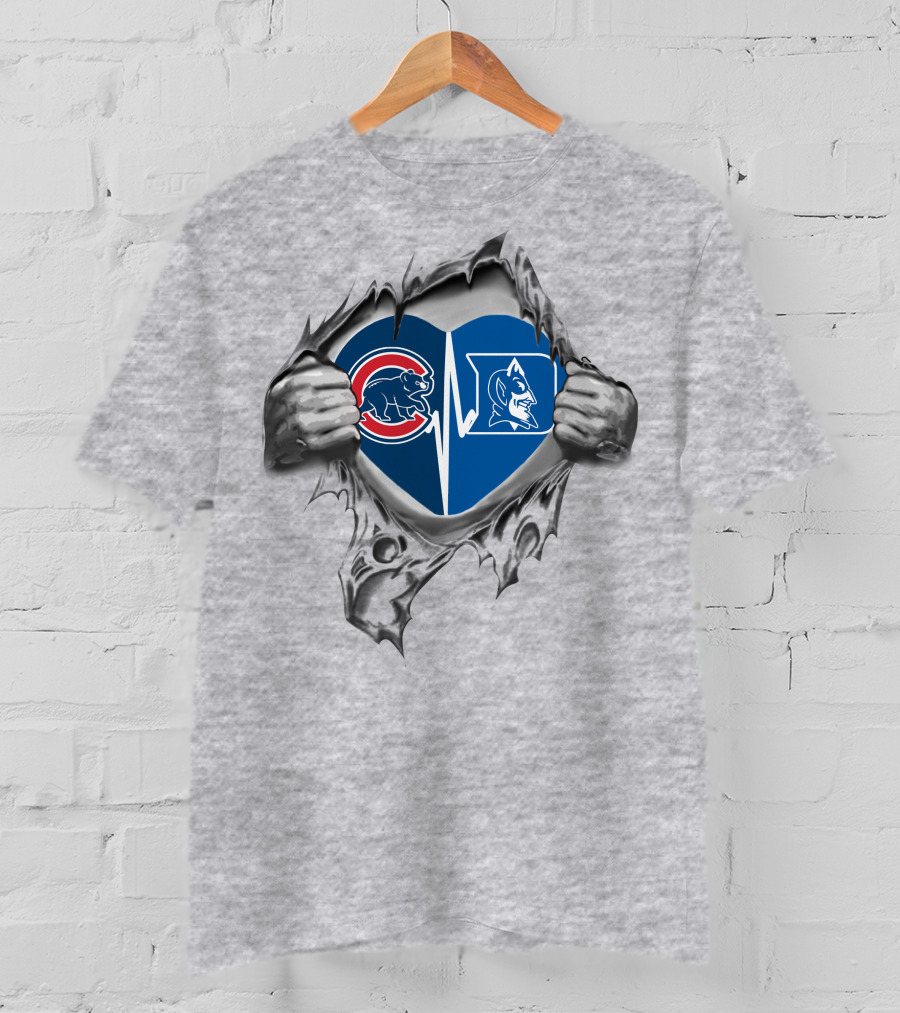 Cubs Bear Duke Blue Devil Heartbeat Passion T-Shirt
