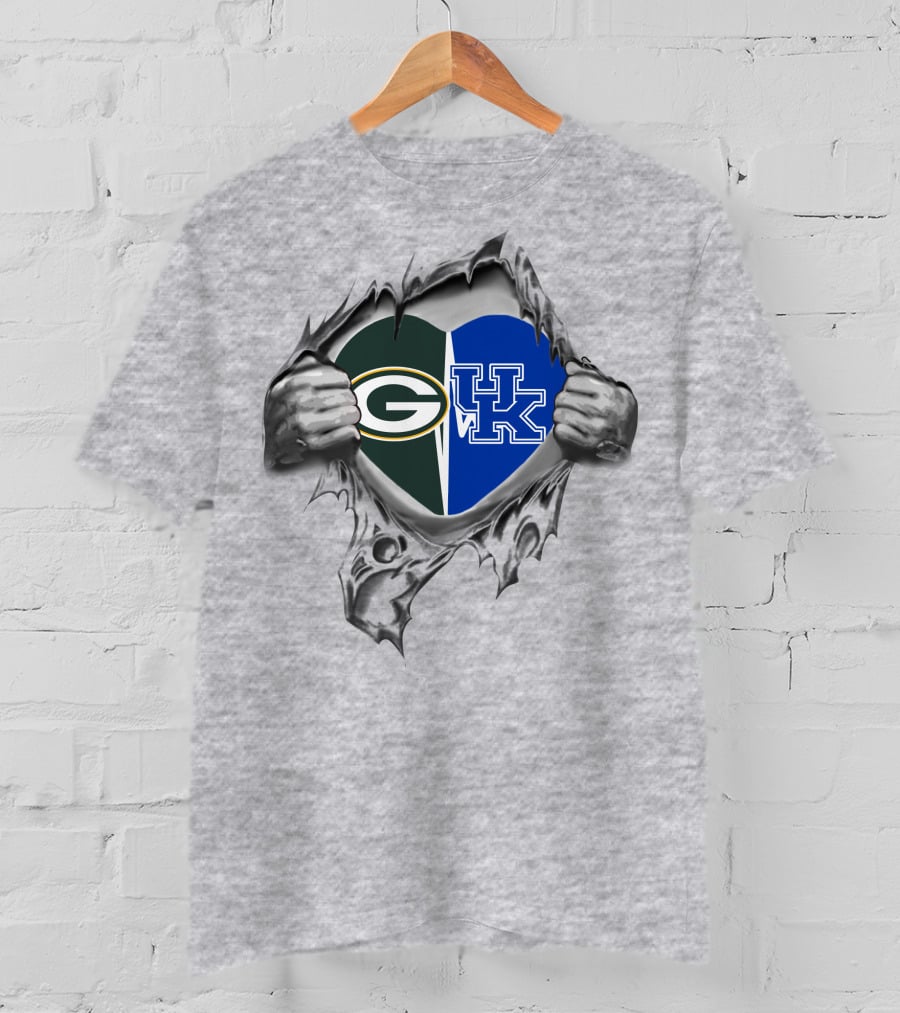 Packers Uk Kentucky Heart Split T-Shirt