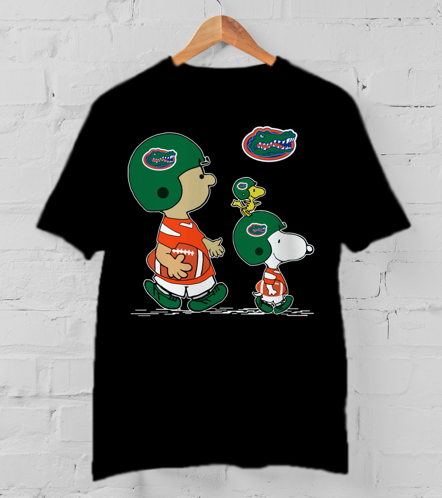 Florida Gators Snoopy And Woodstock Football Team Fan Gear T-Shirt