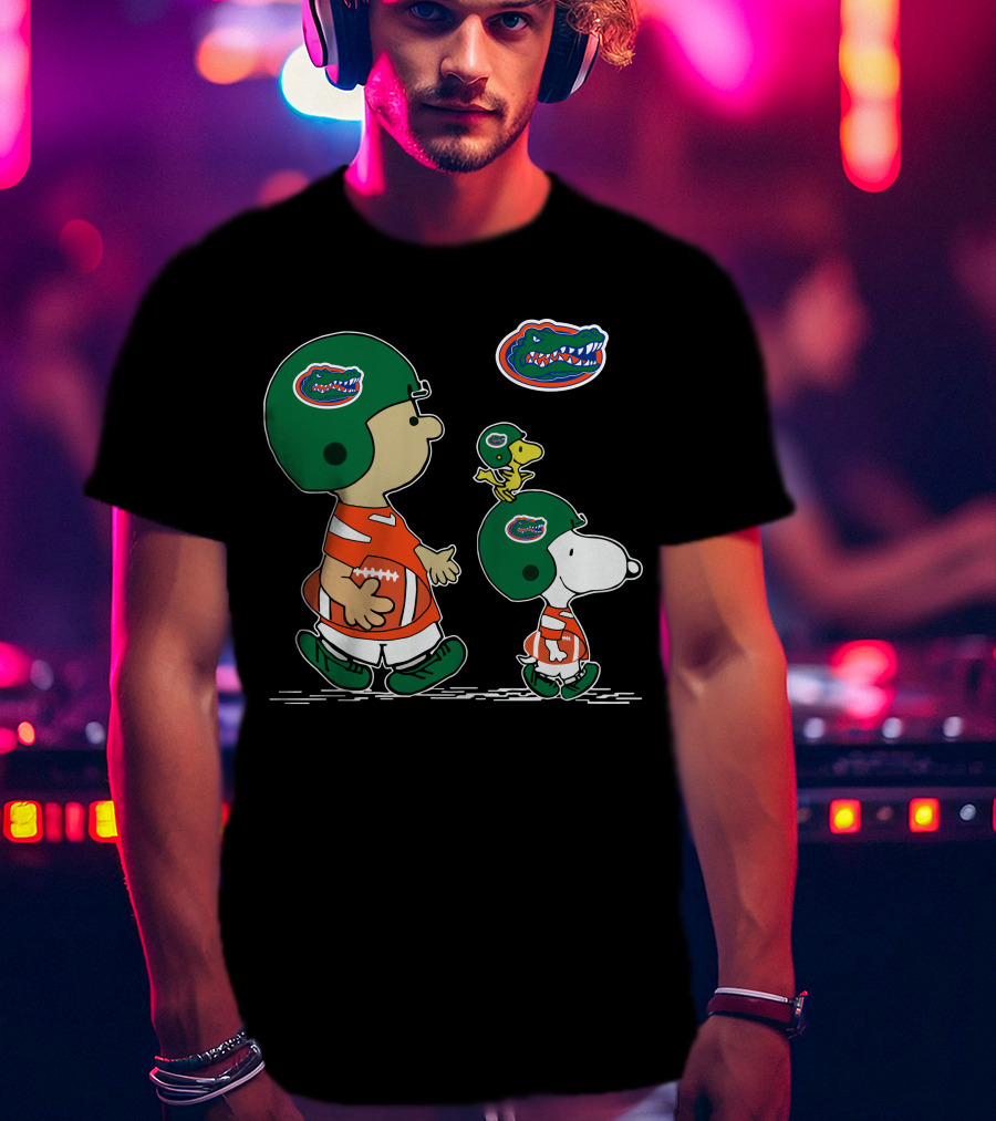 Florida Gators Snoopy And Woodstock Football Team Fan Gear T-Shirt