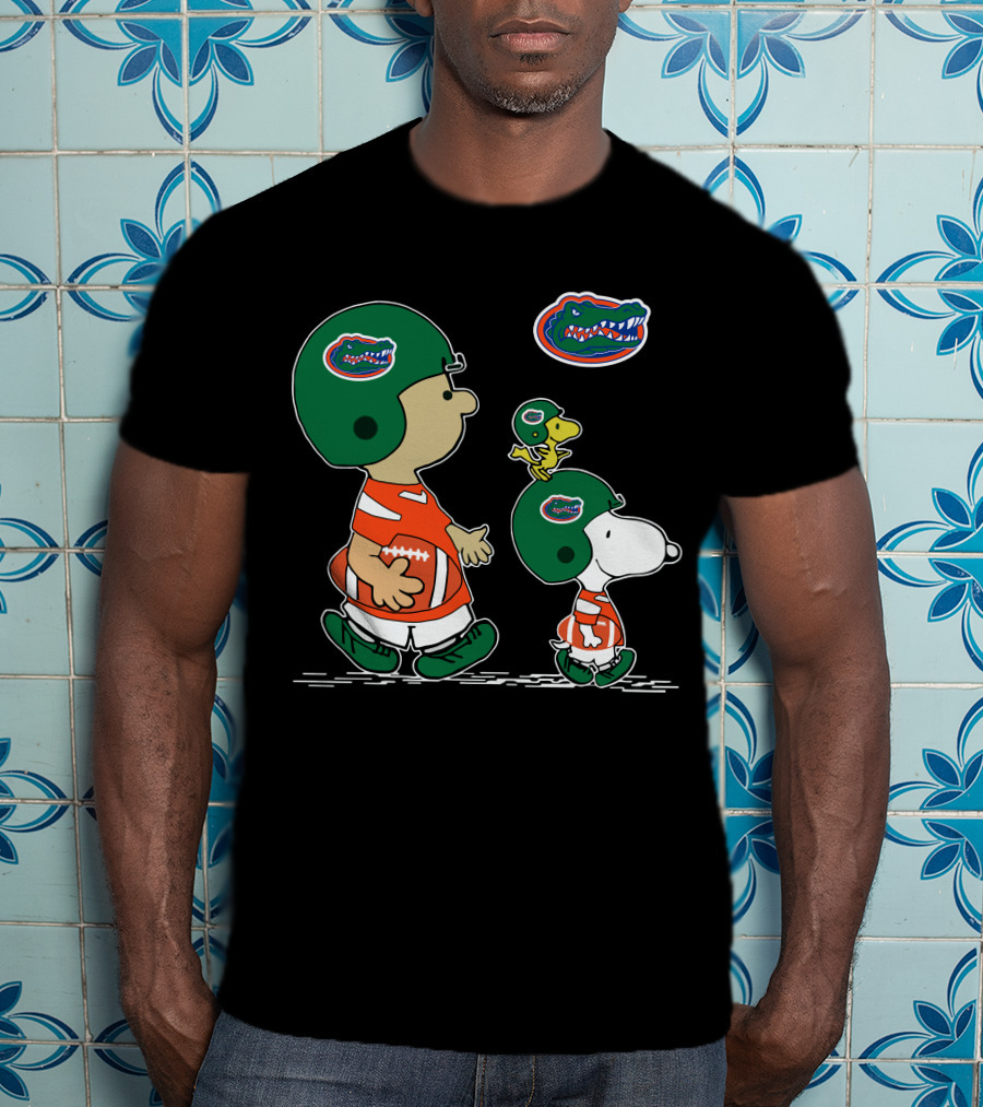 Florida Gators Snoopy And Woodstock Football Team Fan Gear T-Shirt