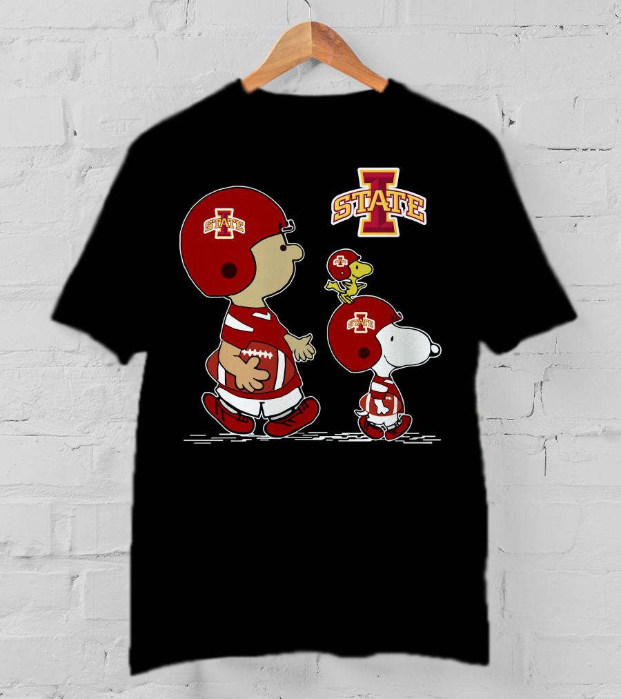 Iowa State Cyclones Snoopy And Woodstock Football Gear T-Shirt