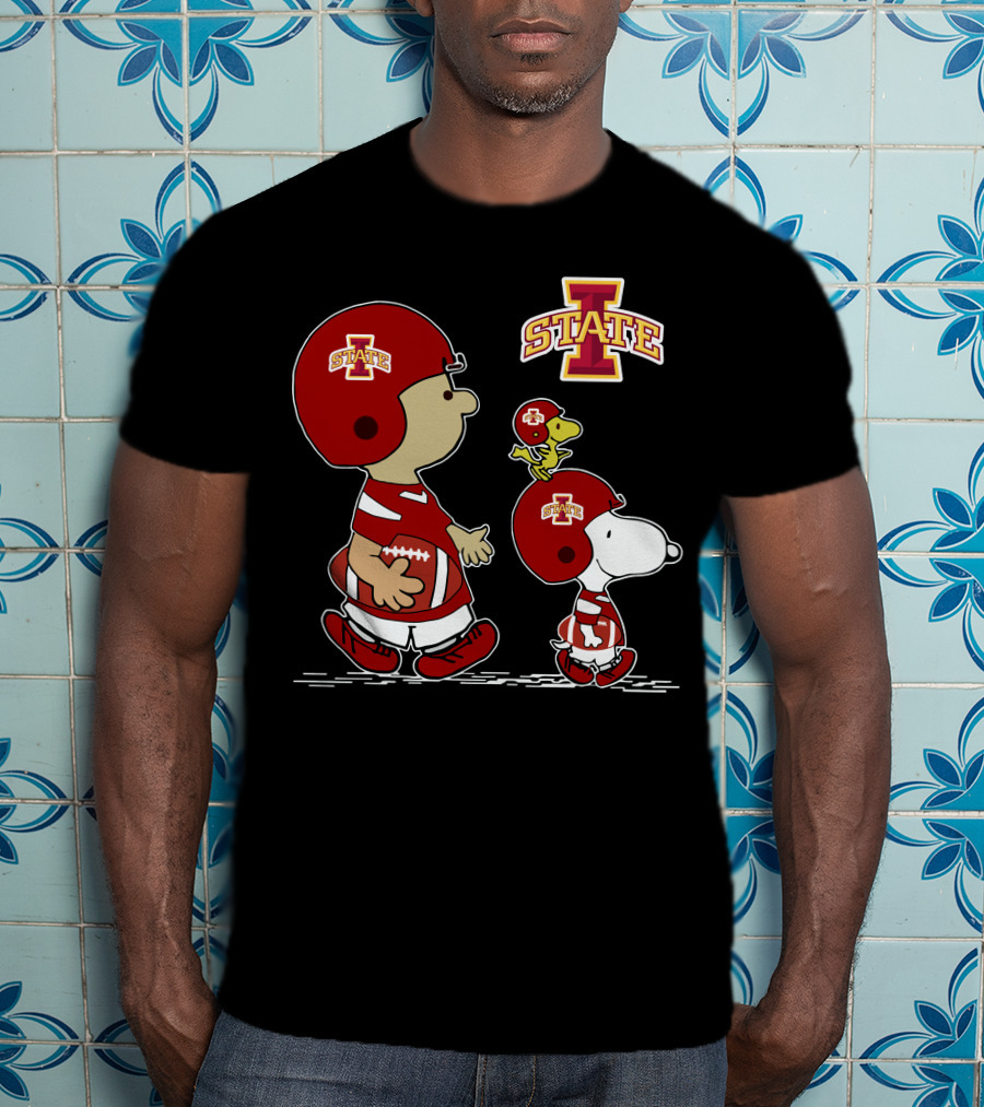Iowa State Cyclones Snoopy And Woodstock Football Gear T-Shirt