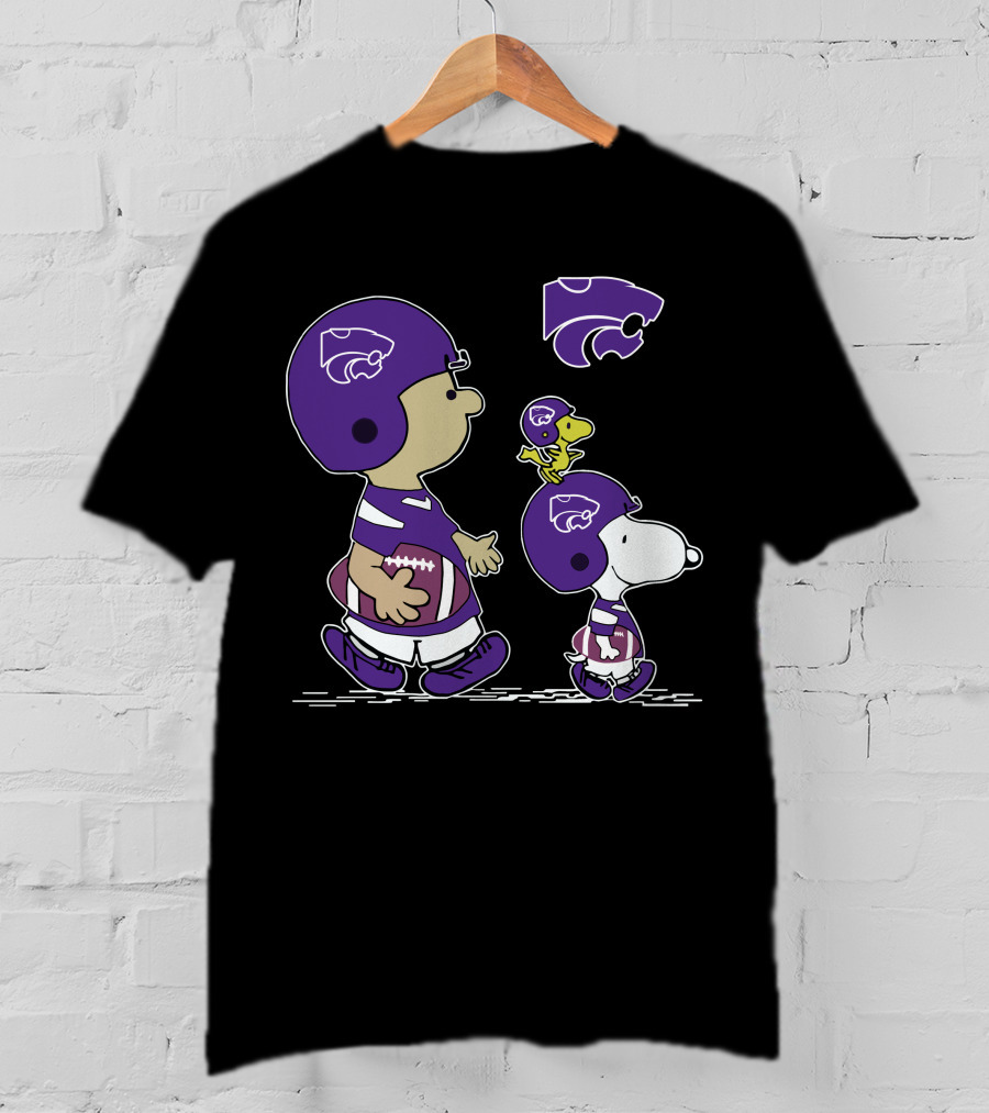 Kansas State Wildcats Snoopy Woodstock Football Team Spirit Fan Gear T-Shirt
