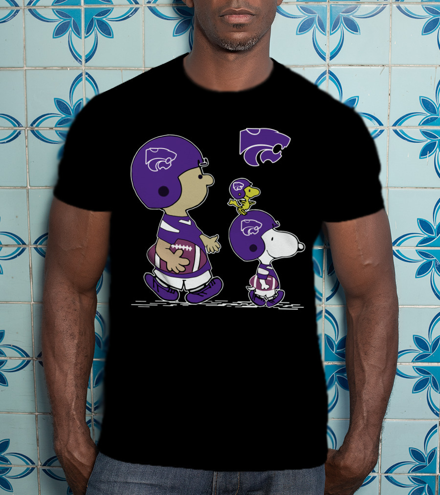 Kansas State Wildcats Snoopy Woodstock Football Team Spirit Fan Gear T-Shirt