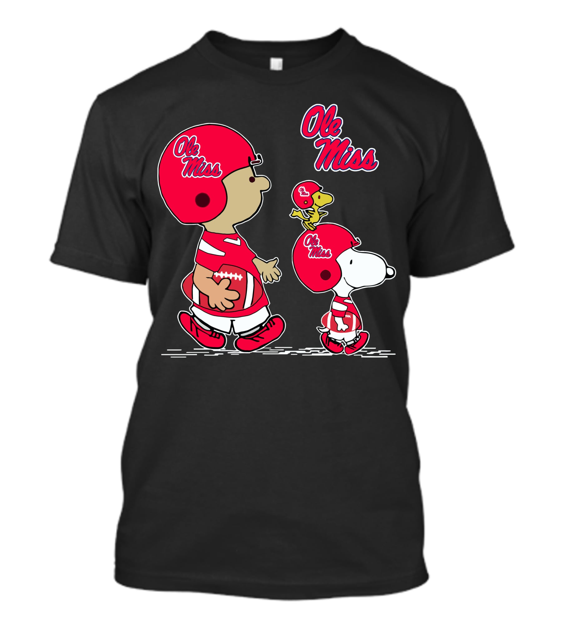 Ole Miss Football Snoopy And Woodstock Team Spirit T-Shirt