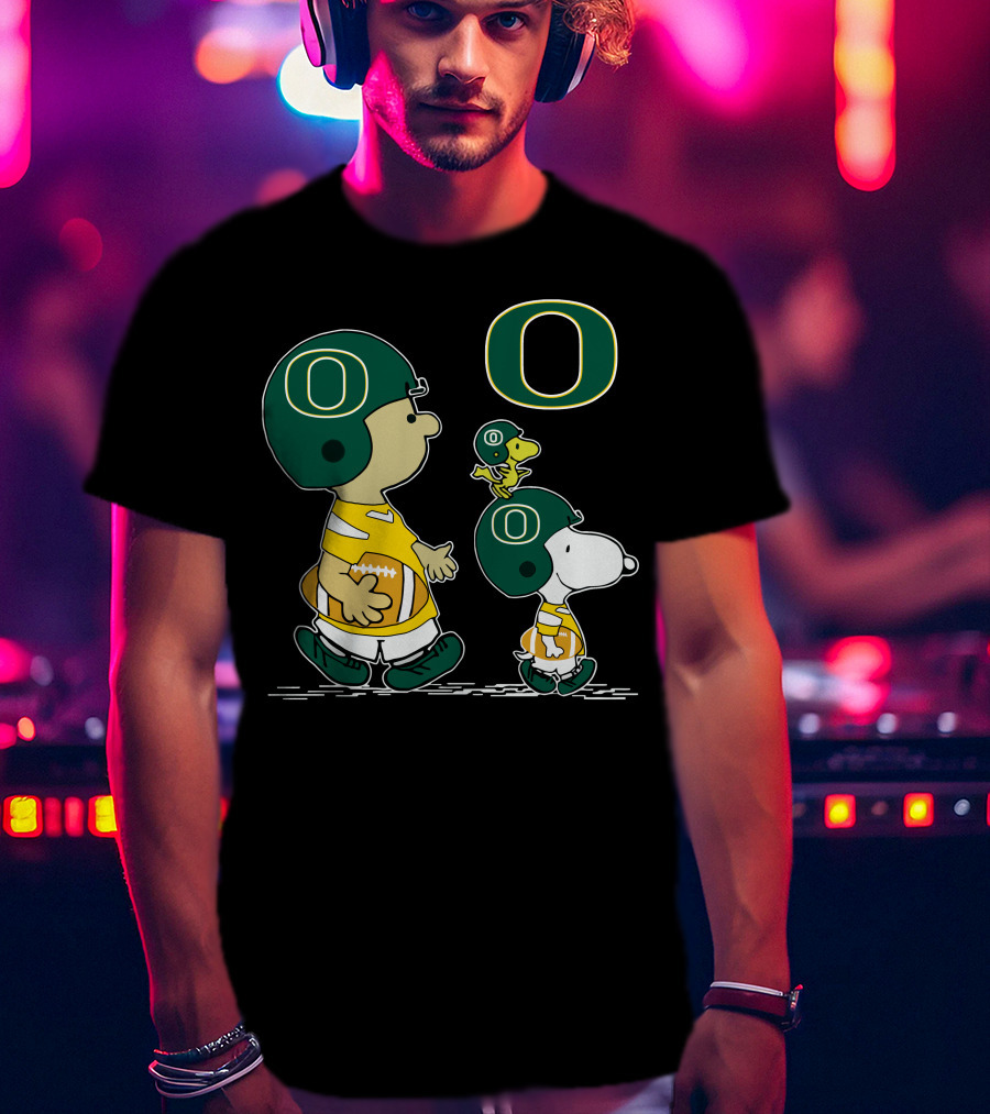 Oregon Ducks Snoopy Woodstock University Football Peanuts Charlie Brown T-Shirt