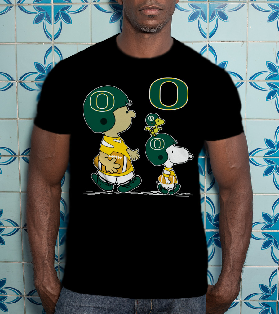 Oregon Ducks Snoopy Woodstock University Football Peanuts Charlie Brown T-Shirt