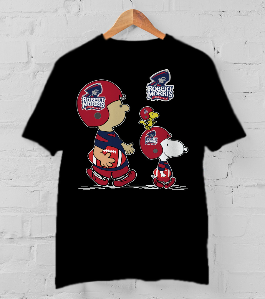Robert Morris Colonials Snoopy Football Helmet T-Shirt