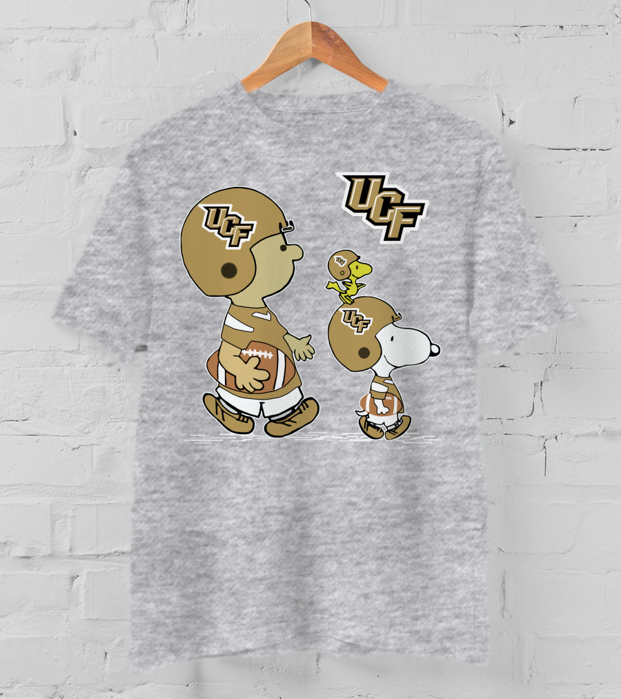 UCF Snoopy Football Charlie Woodstock Helmet Peanuts T-Shirt