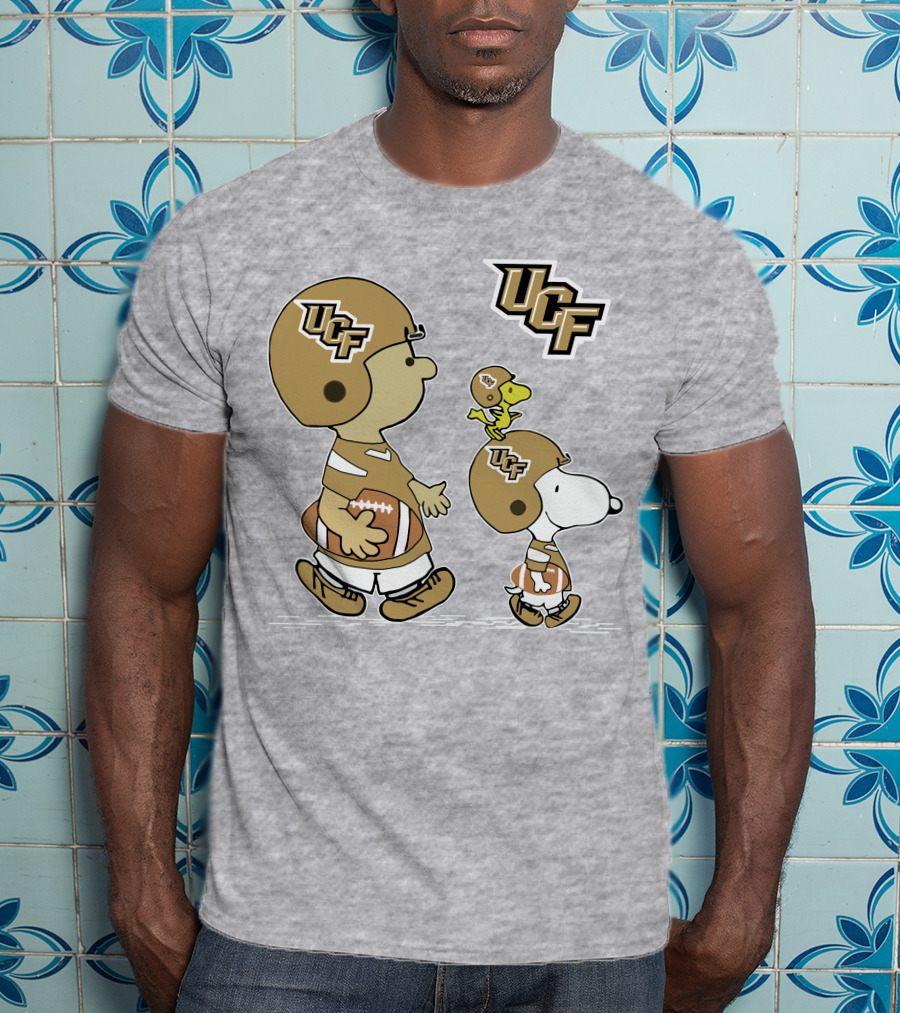 UCF Snoopy Football Charlie Woodstock Helmet Peanuts T-Shirt
