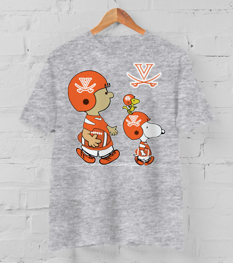 Virginia Cavaliers Snoopy Charlie Brown Football Peanuts T-Shirt