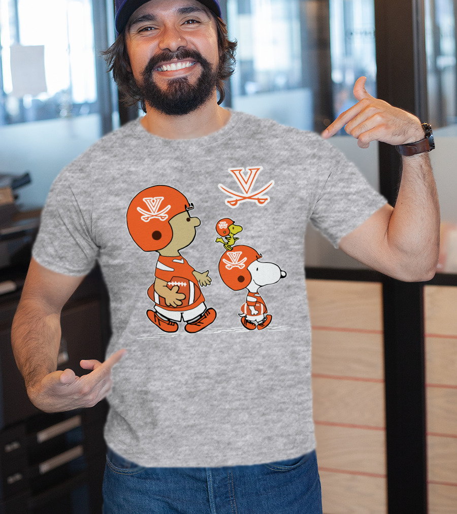 Virginia Cavaliers Snoopy Charlie Brown Football Peanuts T-Shirt