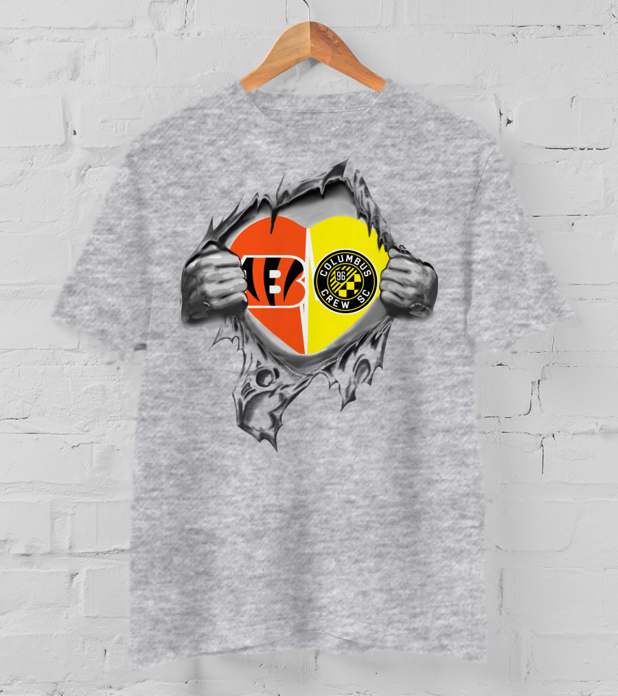 Bengals Columbus Crew SC Heart T-Shirt
