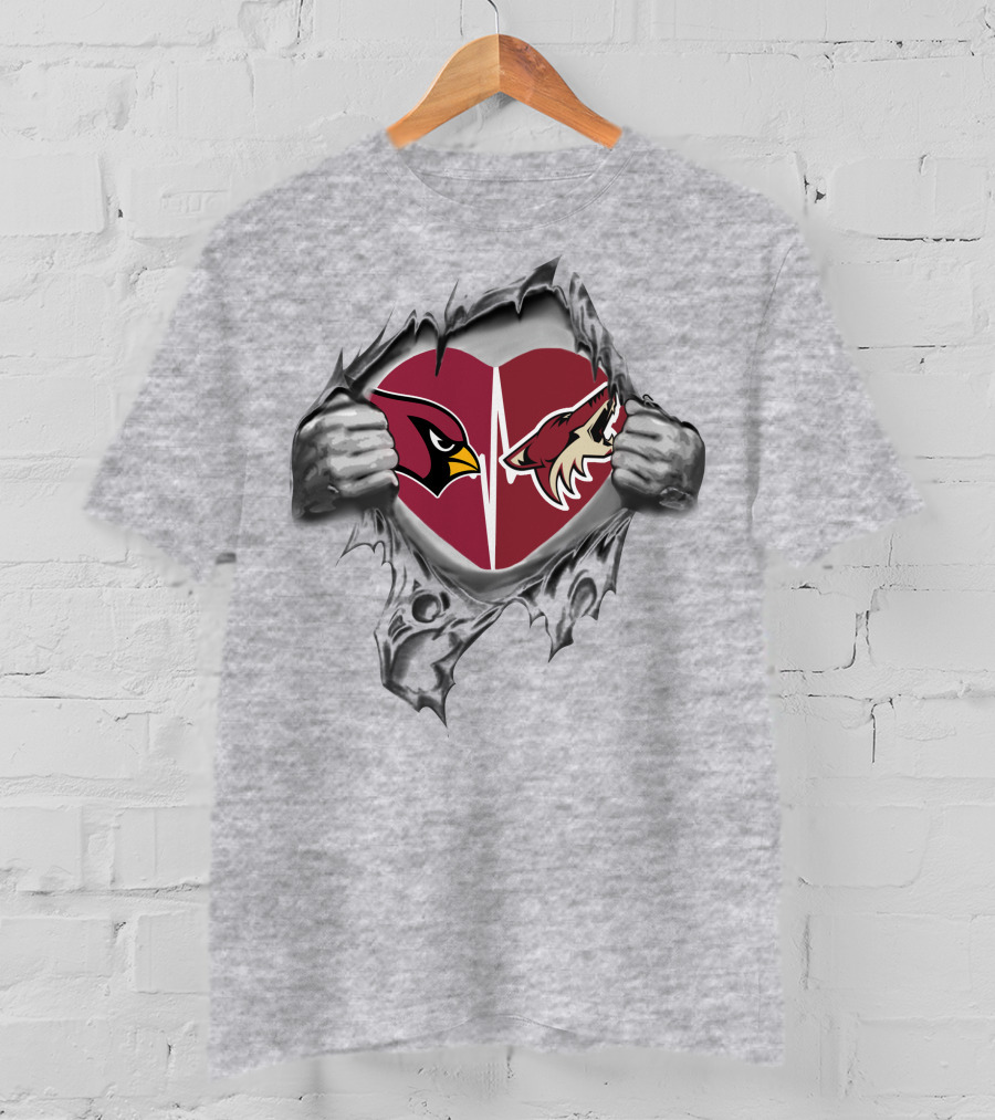 Cardinals Coyotes Heartbeat Loyalty T-Shirt