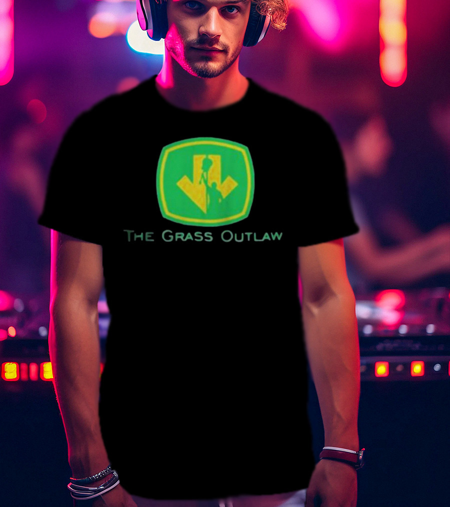 Box Of Gimmicks Merch The Grass Outlaw Green Shield Arrow T-Shirt