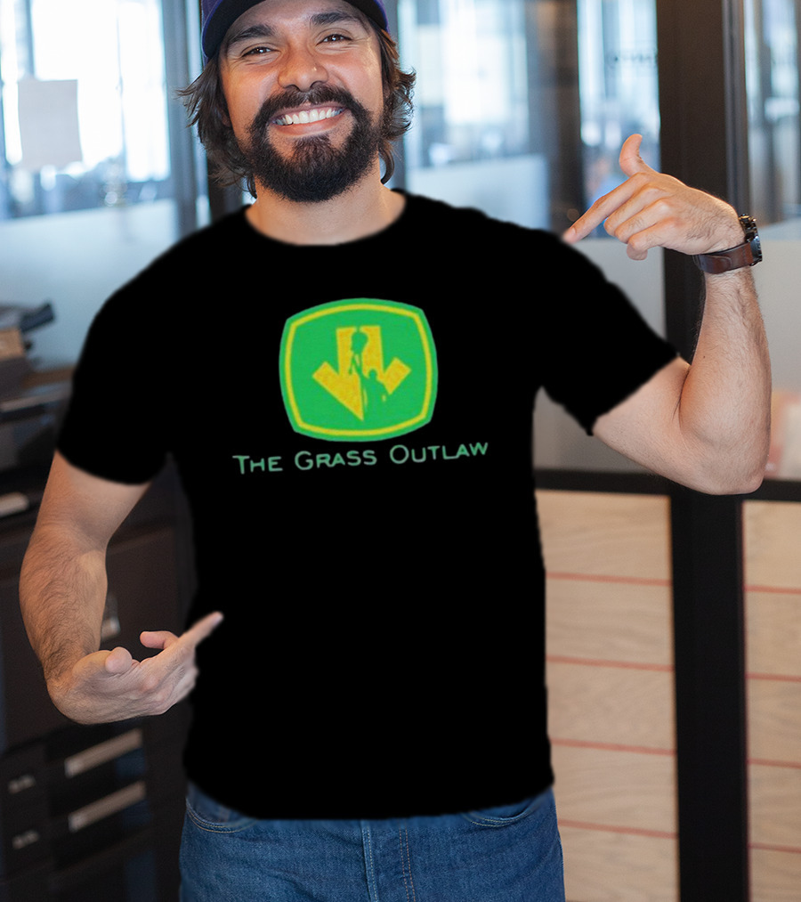 Box Of Gimmicks Merch The Grass Outlaw Green Shield Arrow T-Shirt