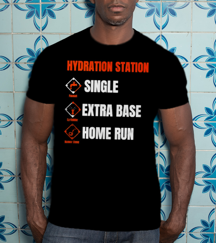 HYDRATION STATION Faucet Sprinkler Homer Hose T-Shirt