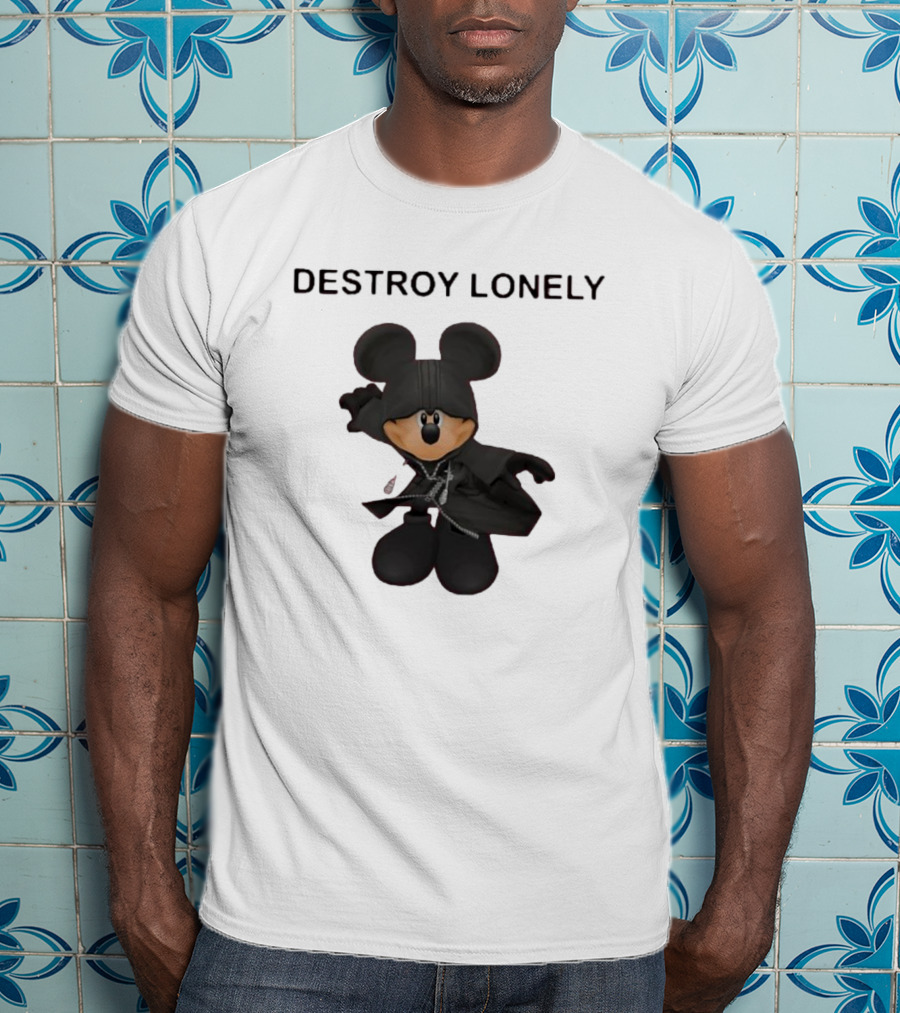 Destroy Lonely Mickey Mouse Black T-Shirt