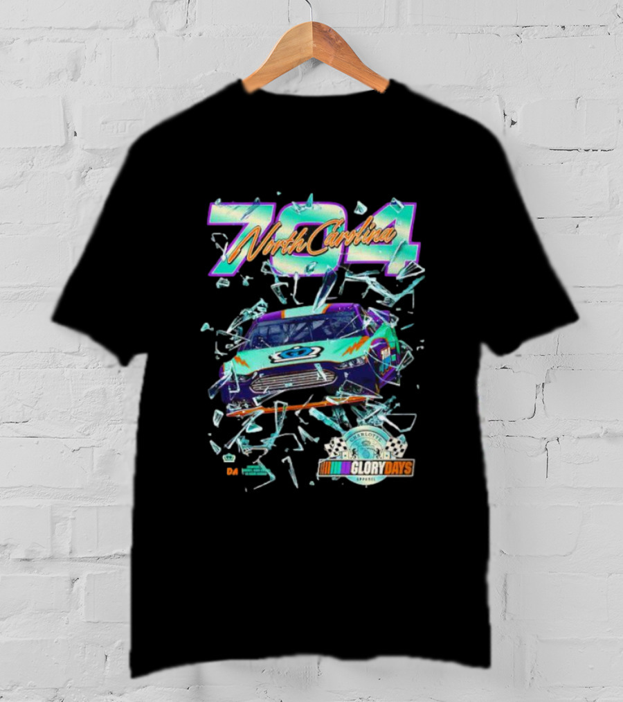 North Carolina 704 NASCAR Glory Days Charlotte Motor Speedway Series T-Shirt