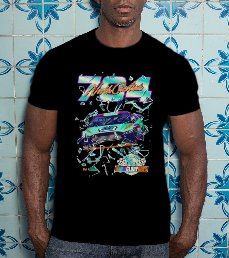 North Carolina 704 NASCAR Glory Days Charlotte Motor Speedway Series T-Shirt