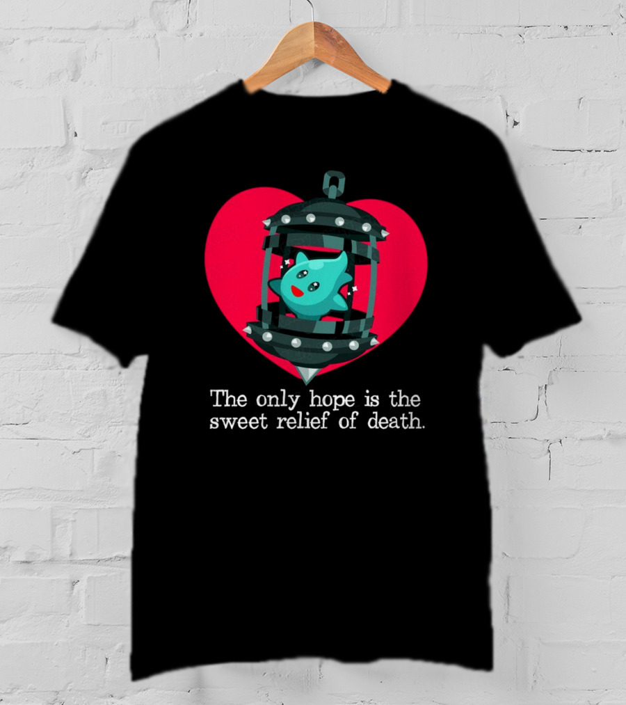 Sweet Relief Of Death With Heart And Caged Cute Ghost T-Shirt
