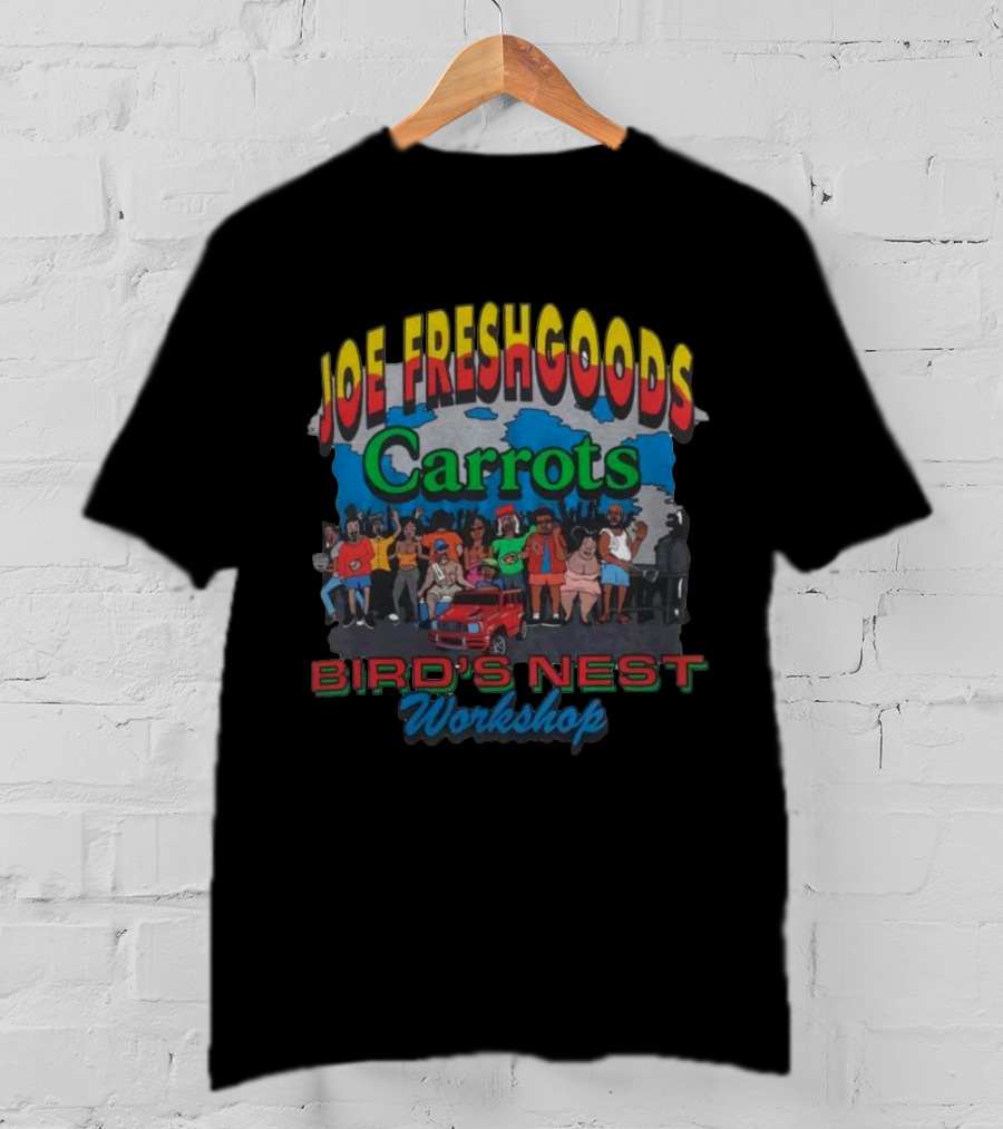 Joe Freshgoods Carrots Bird's Nest Workshop Group Scene T-Shirt