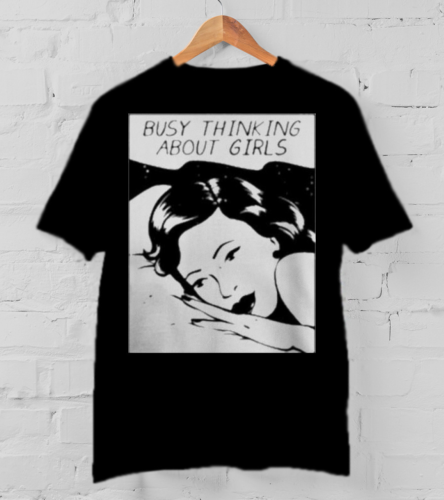 Busy Thinking About Girls Comic Pop T-Shirt