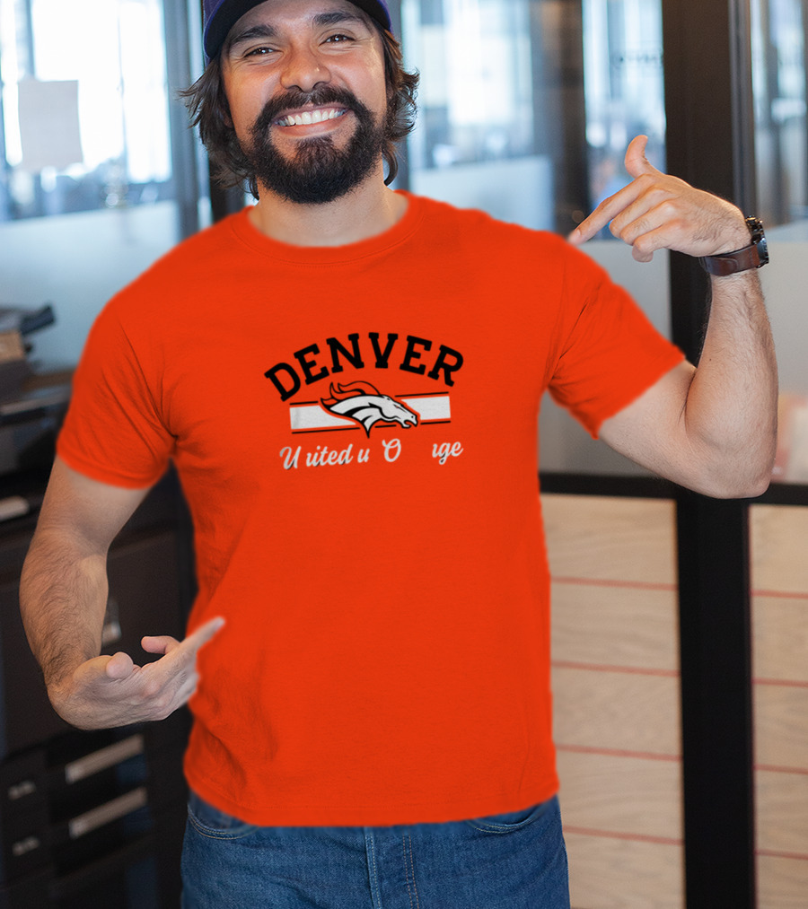 Denver Broncos United In Orange T-Shirt