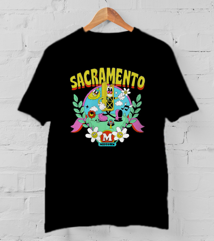 University Of Sacramento Midtown Cartoon Crest T-Shirt