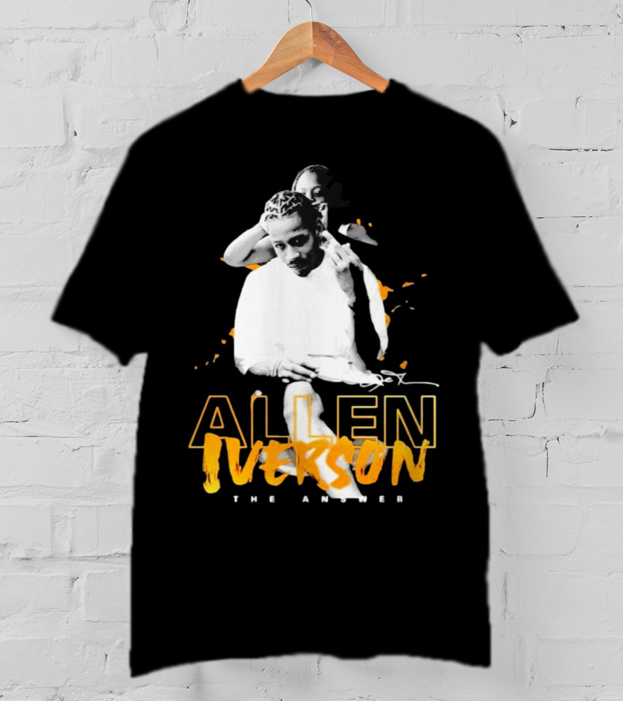 Allen Iverson The Answer Philadelphia 76ers Braided By His Mom Signature T-Shirt