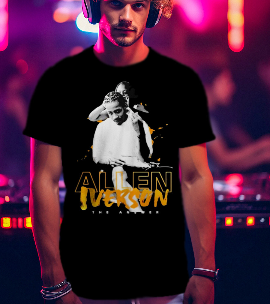 Allen Iverson The Answer Philadelphia 76ers Braided By His Mom Signature T-Shirt