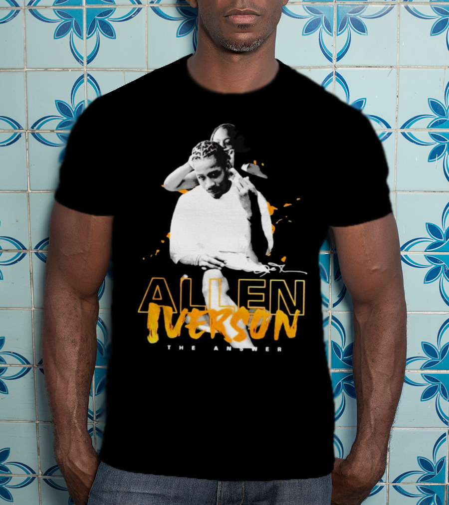 Allen Iverson The Answer Philadelphia 76ers Braided By His Mom Signature T-Shirt