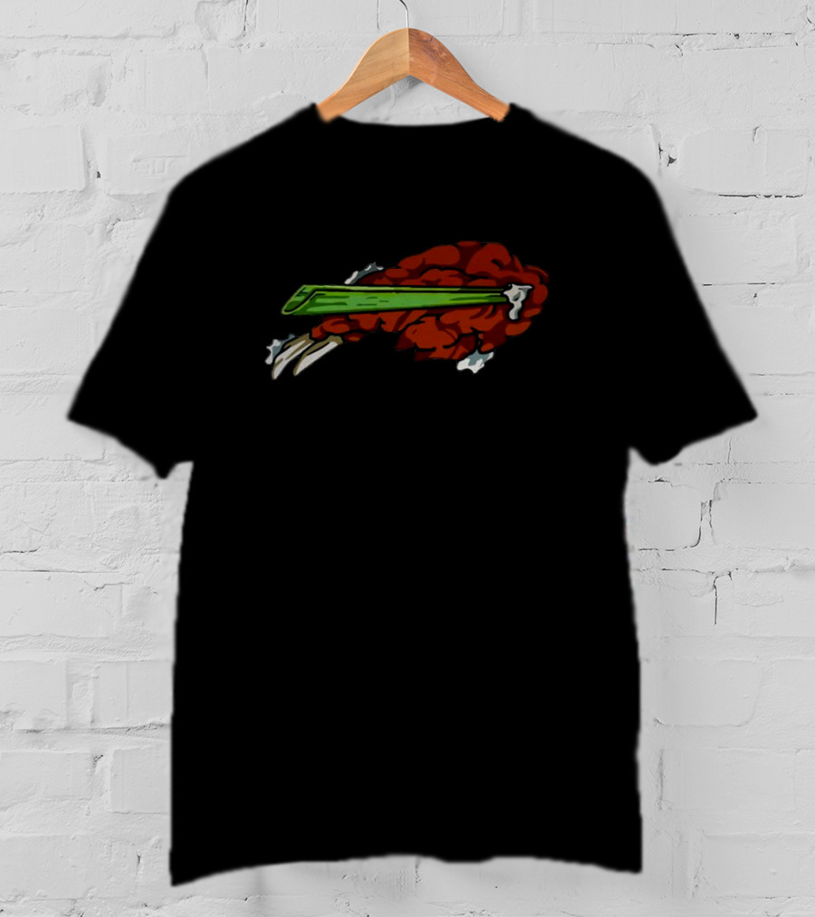 Buffalo Bills Chicken Wing Celery Football Fusion T-Shirt
