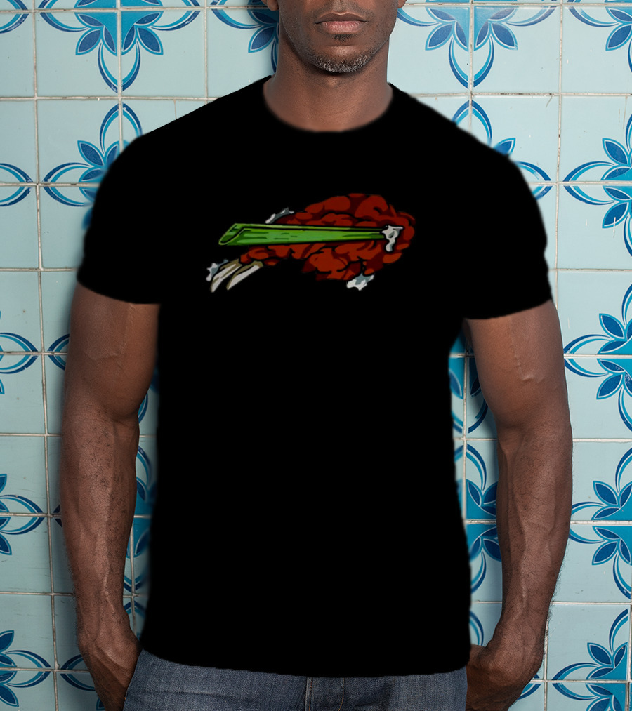 Buffalo Bills Chicken Wing Celery Football Fusion T-Shirt