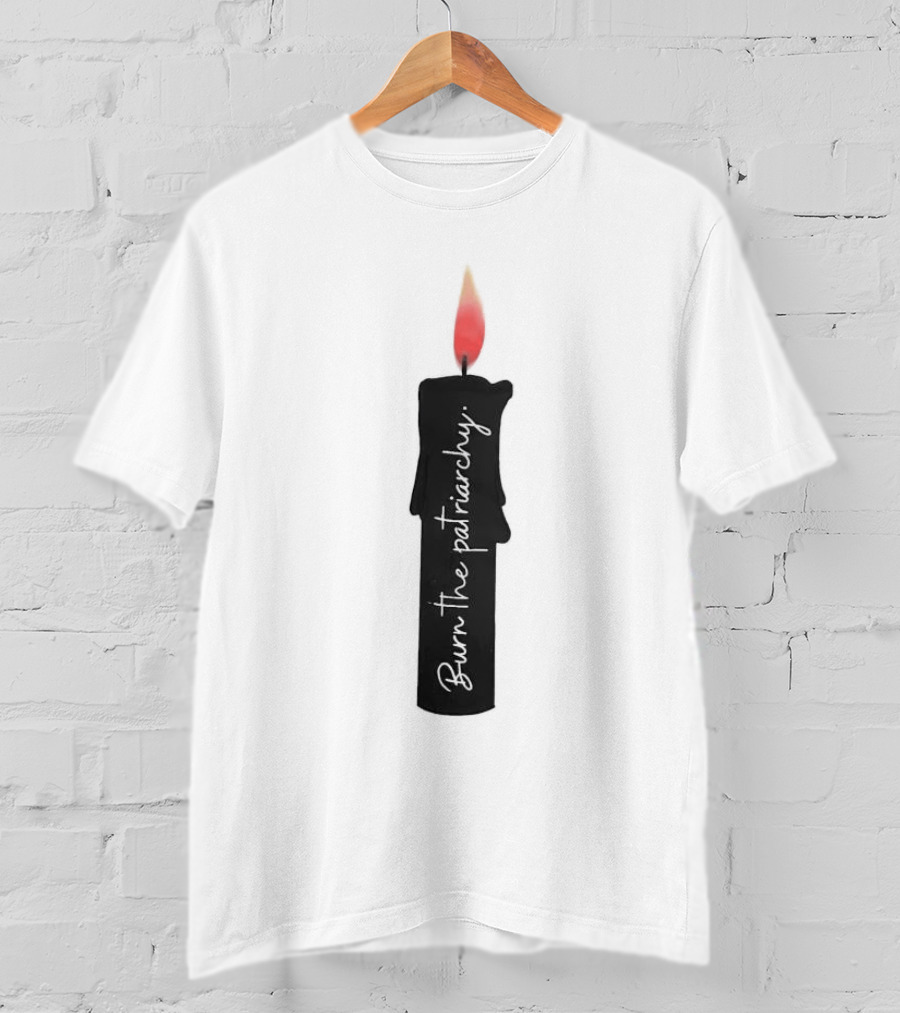 Burn The Patriarchy Candle Flame T-Shirt