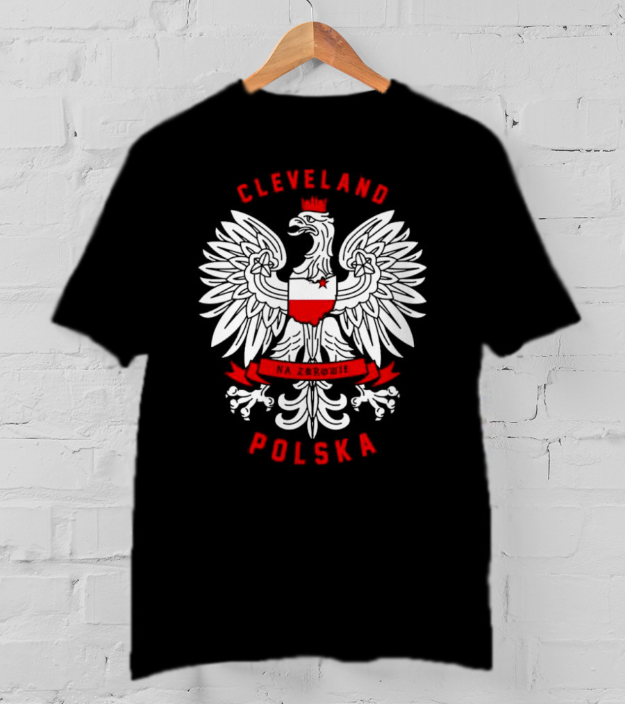 Cleveland Polska Na Zdrowie White Eagle Crest T-Shirt