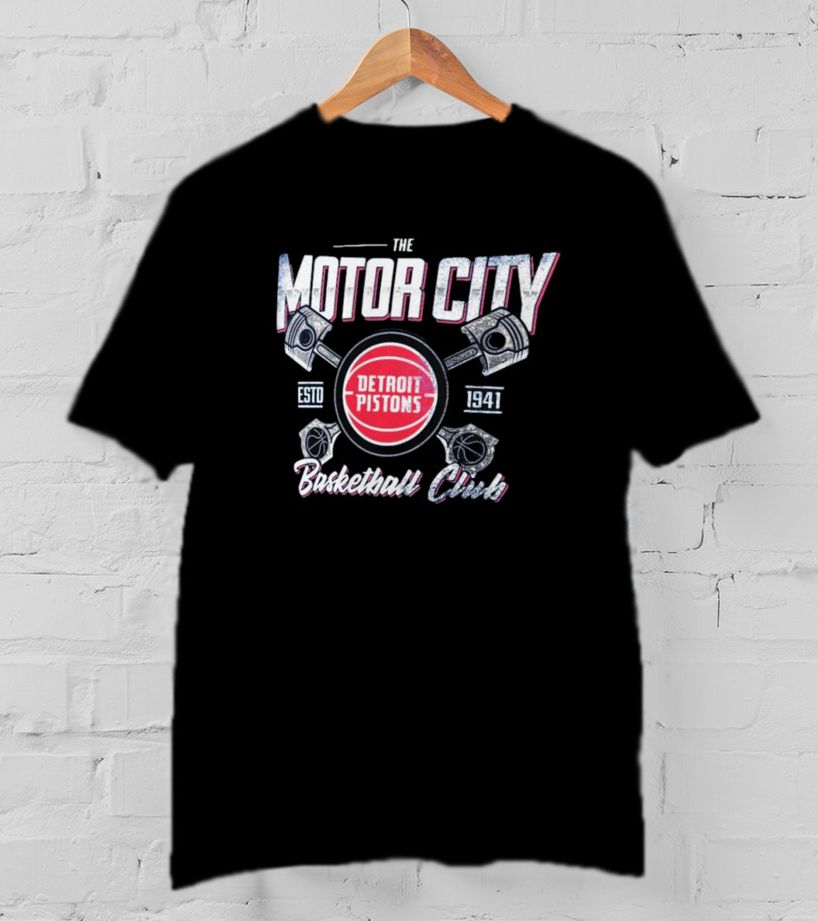 Motor City Detroit Pistons Established 1941 Basketball Club T-Shirt