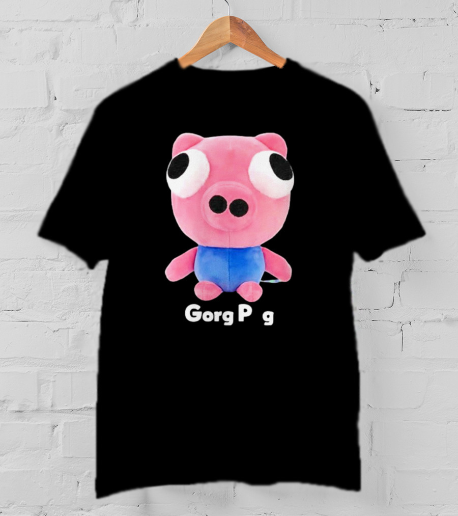 Gorg Pag Pink Pig Character Plush Toy With Blue T-Shirt