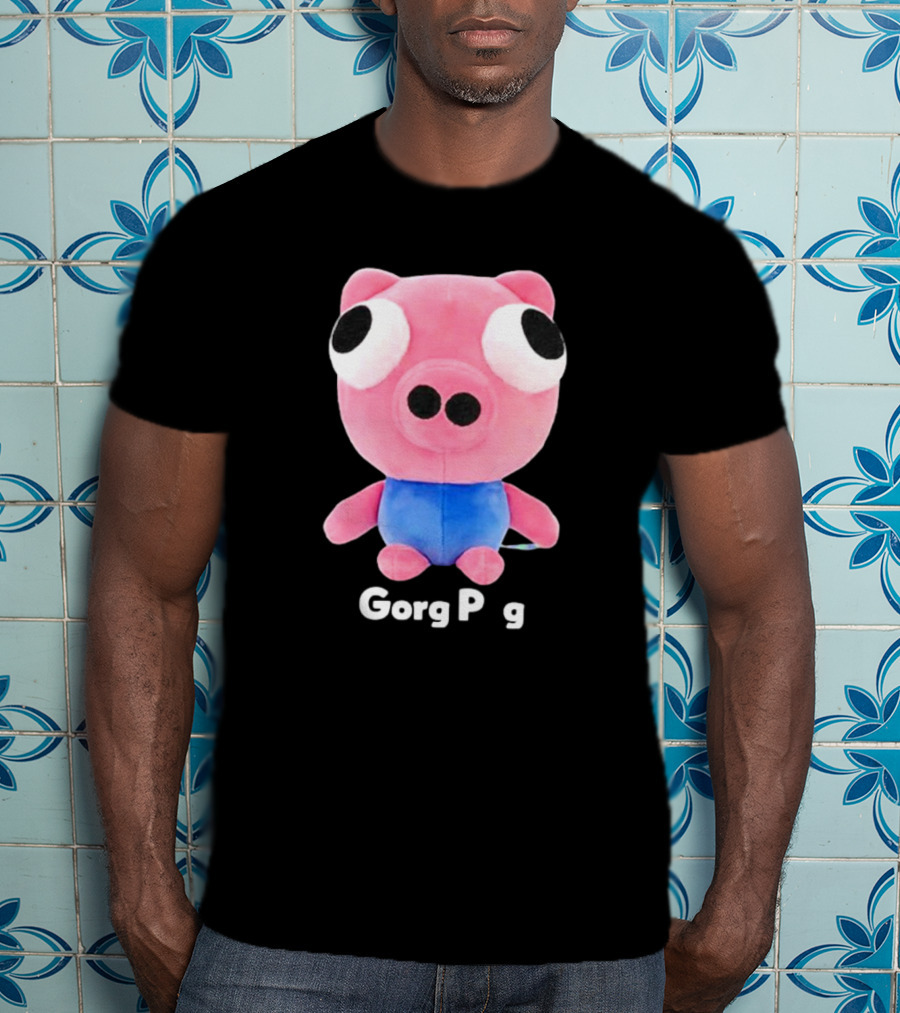 Gorg Pag Pink Pig Character Plush Toy With Blue T-Shirt