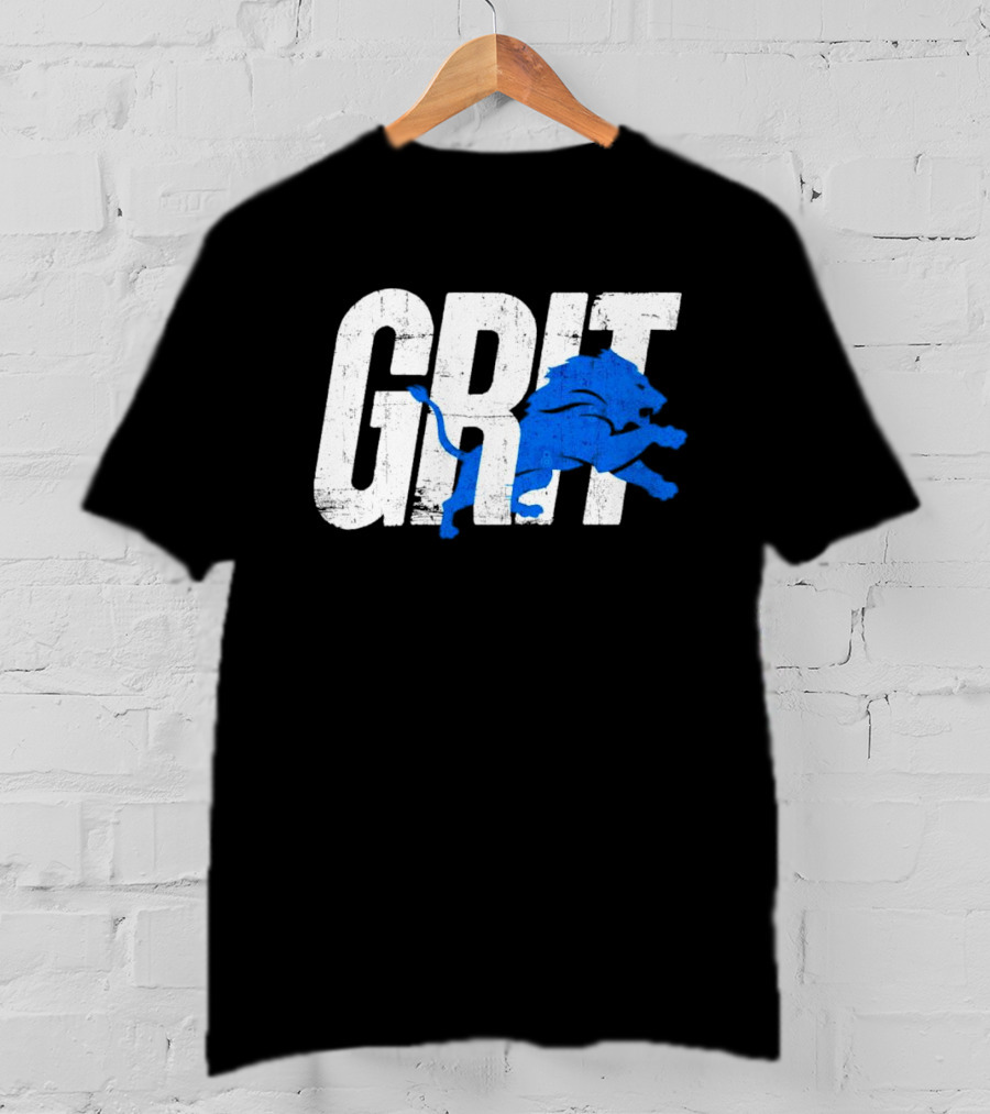 Grit Detroit Lions Blue Lion T-Shirt