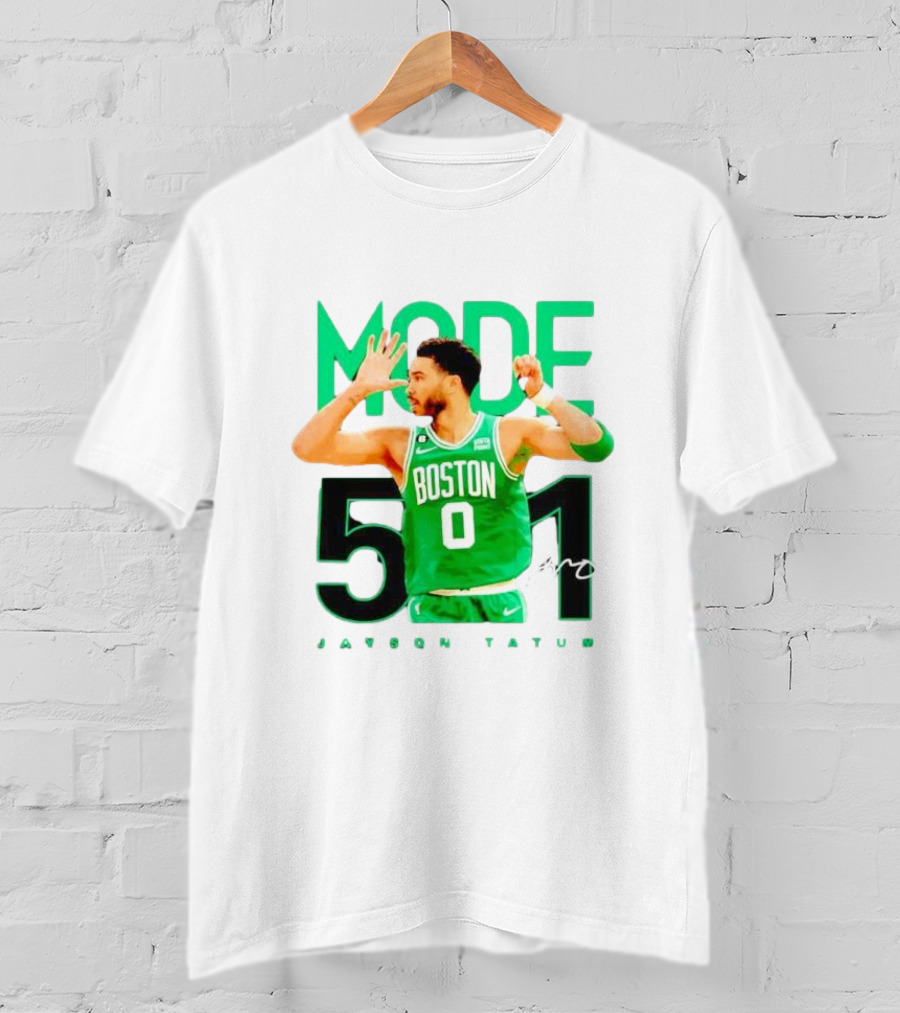 Jayson Tatum Boston Mode 51 Signature Points Game T-Shirt