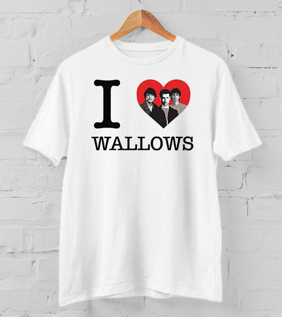 I Love Wallows Band Trio Red Heart T-Shirt
