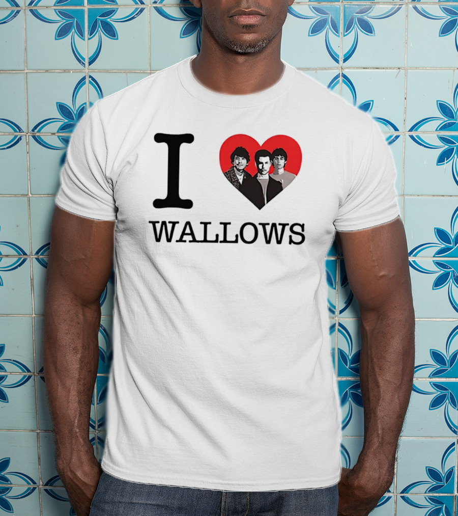 I Love Wallows Band Trio Red Heart T-Shirt