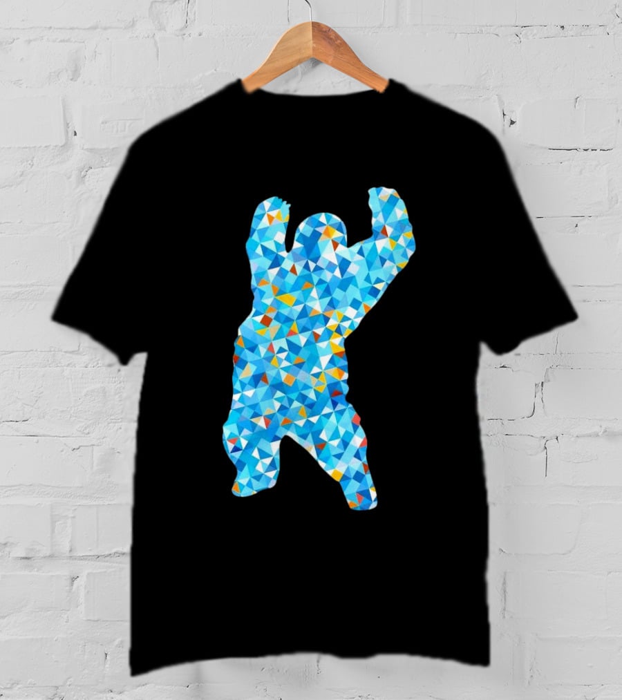 Monster Madness Polygon Pattern Style Gorilla Shape T-Shirt