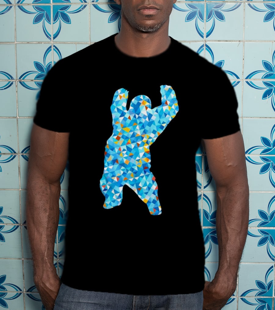 Monster Madness Polygon Pattern Style Gorilla Shape T-Shirt